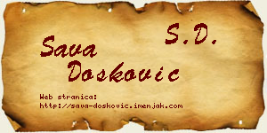 Sava Dosković vizit kartica